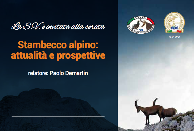 Serata Stambecco alpino – 18 gennaio 2020