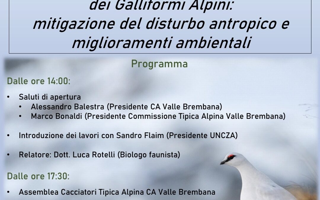 Conferenza Galliformi alpini Lenna 18 marzo 2023